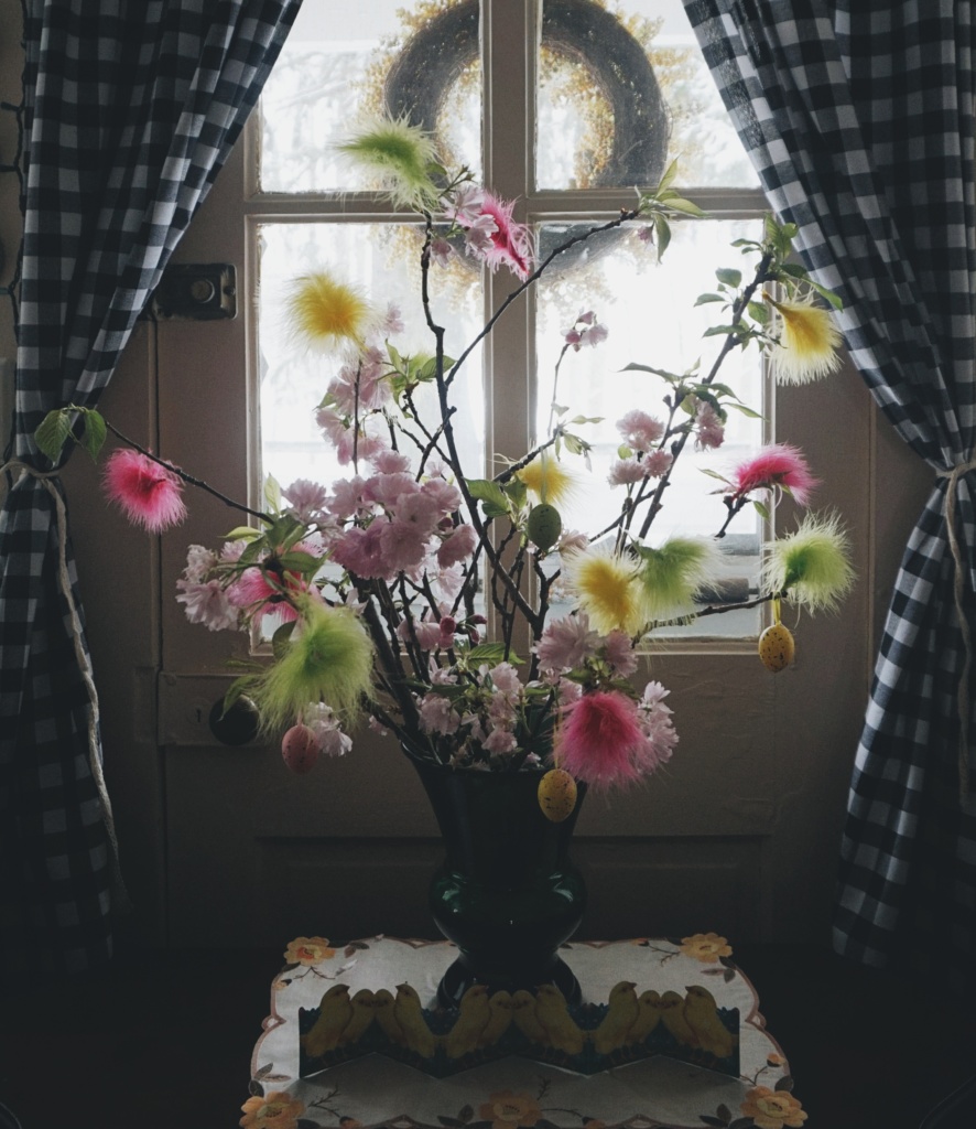 Cottagecore decor, DIY Easter Tree, Scandinavian Spring Decor