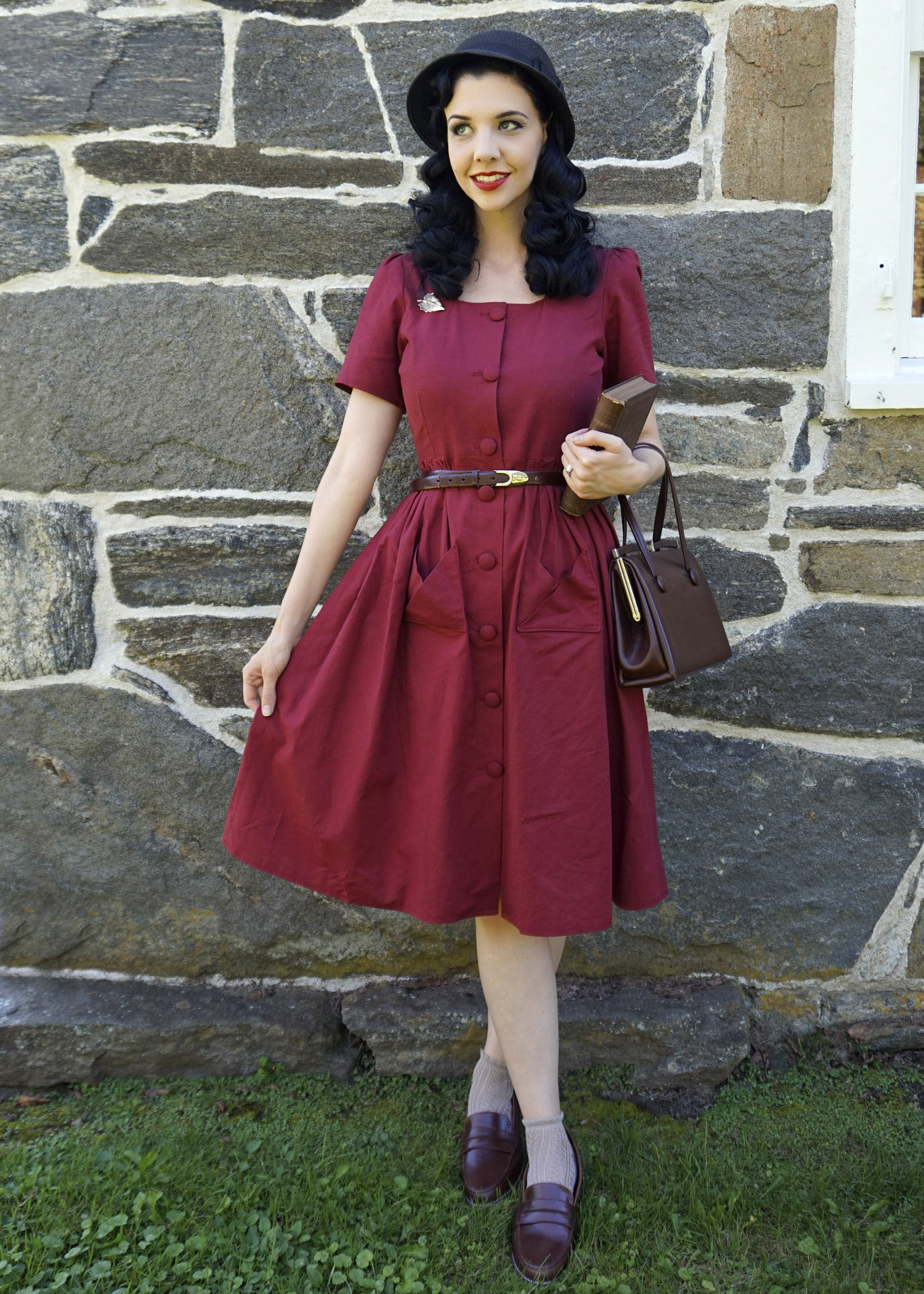 VINTAGE SCHOOL FASHION | 1940's Repro Dresses! | Cottagecore with ...