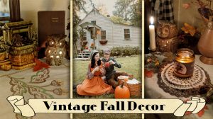 Vintage Fall Decor, Autumn decoration in a Cozy Cottage