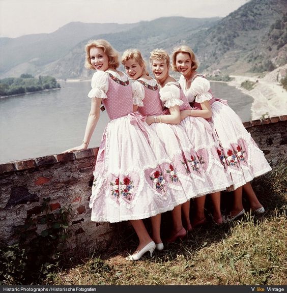 Vintage summer wardrobe, Vintage summer look, European folk costumes