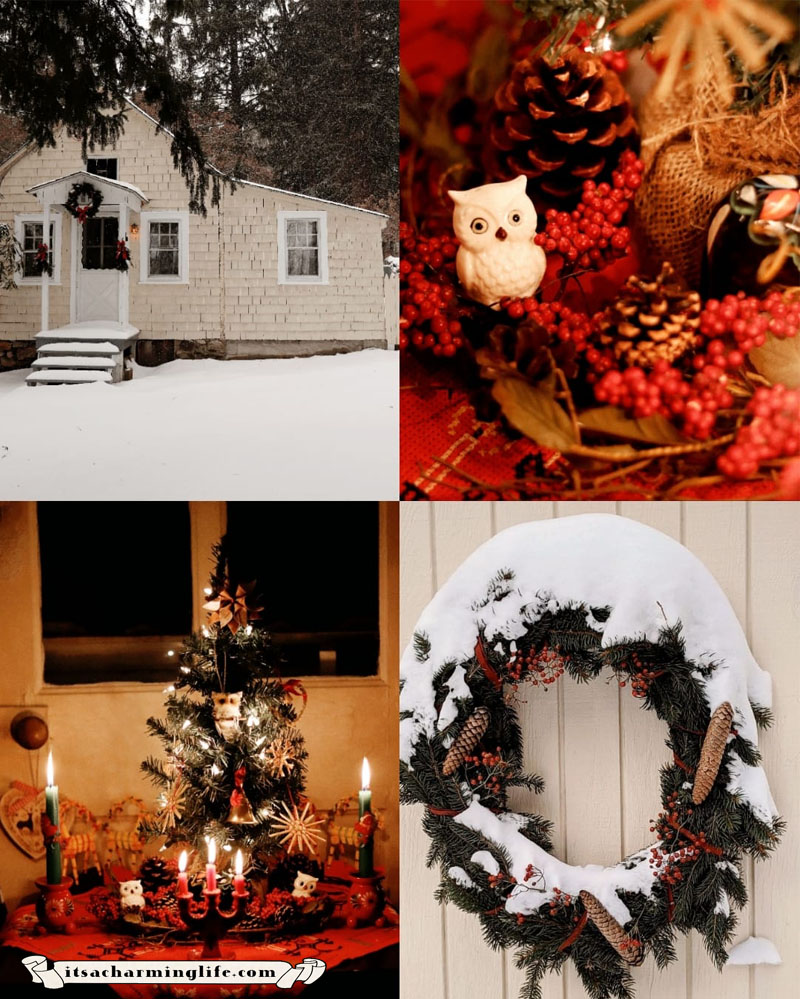 Vintage Christmas Cottage Decor - Cottagecore Holiday Decor