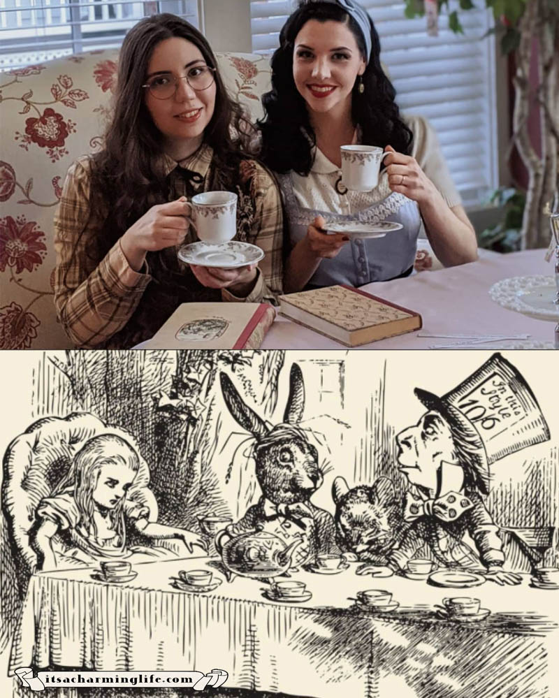 Book inspired outfits - Alice in Wonderland tea party.