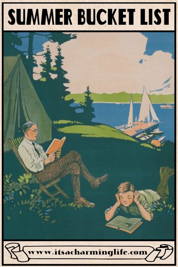 Summer Bucket List - Vintage Camping - Read a Book