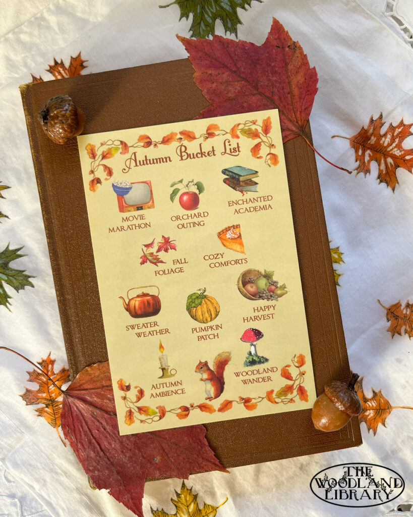 Autumn Bucket List by It's a Charming Life available in The Woodland Library on Etsy