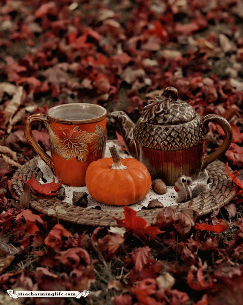 A cozy autumn tea time