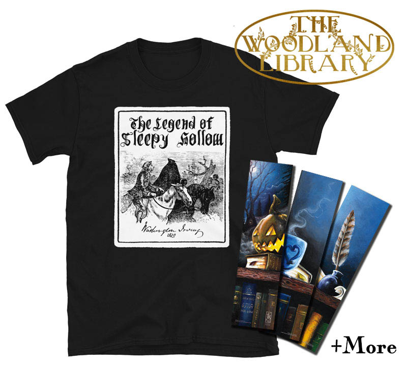The Woodland Library - Sleepy Hollow art prints and postcards