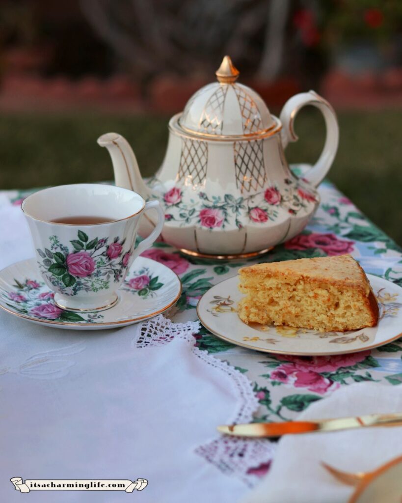 Vintage tea party summer days in the garden 