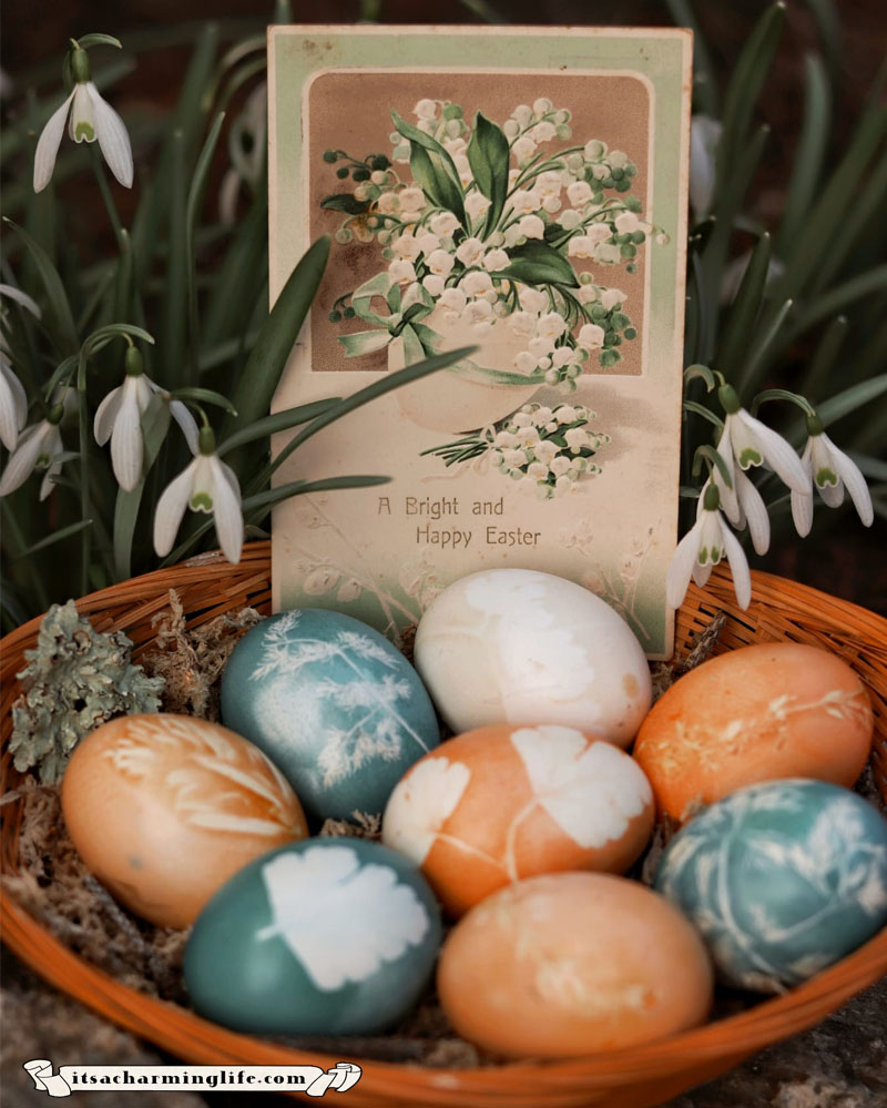 Spring Basket, Easter Eggs, Cottagecore Crafts