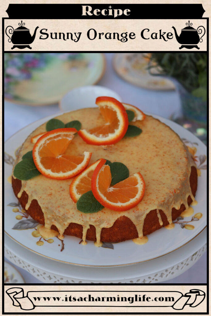 Cottagecore Tea Party - Sunny Orange Cake - Garden Themed Tea Party