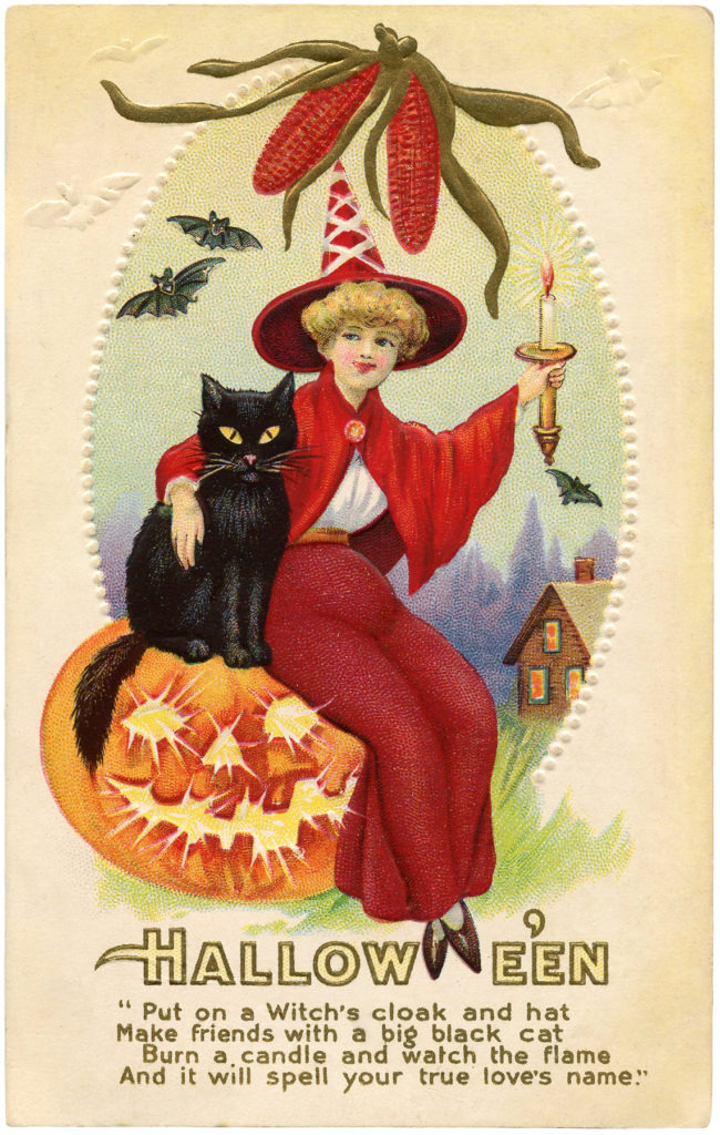 Vintage Halloween Postcard - Happy Halloween