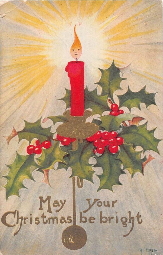 Vintage Christmas Card - Retro Holiday Postcard